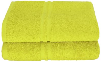 ColourMatch Pair of Bath Towels - Zest